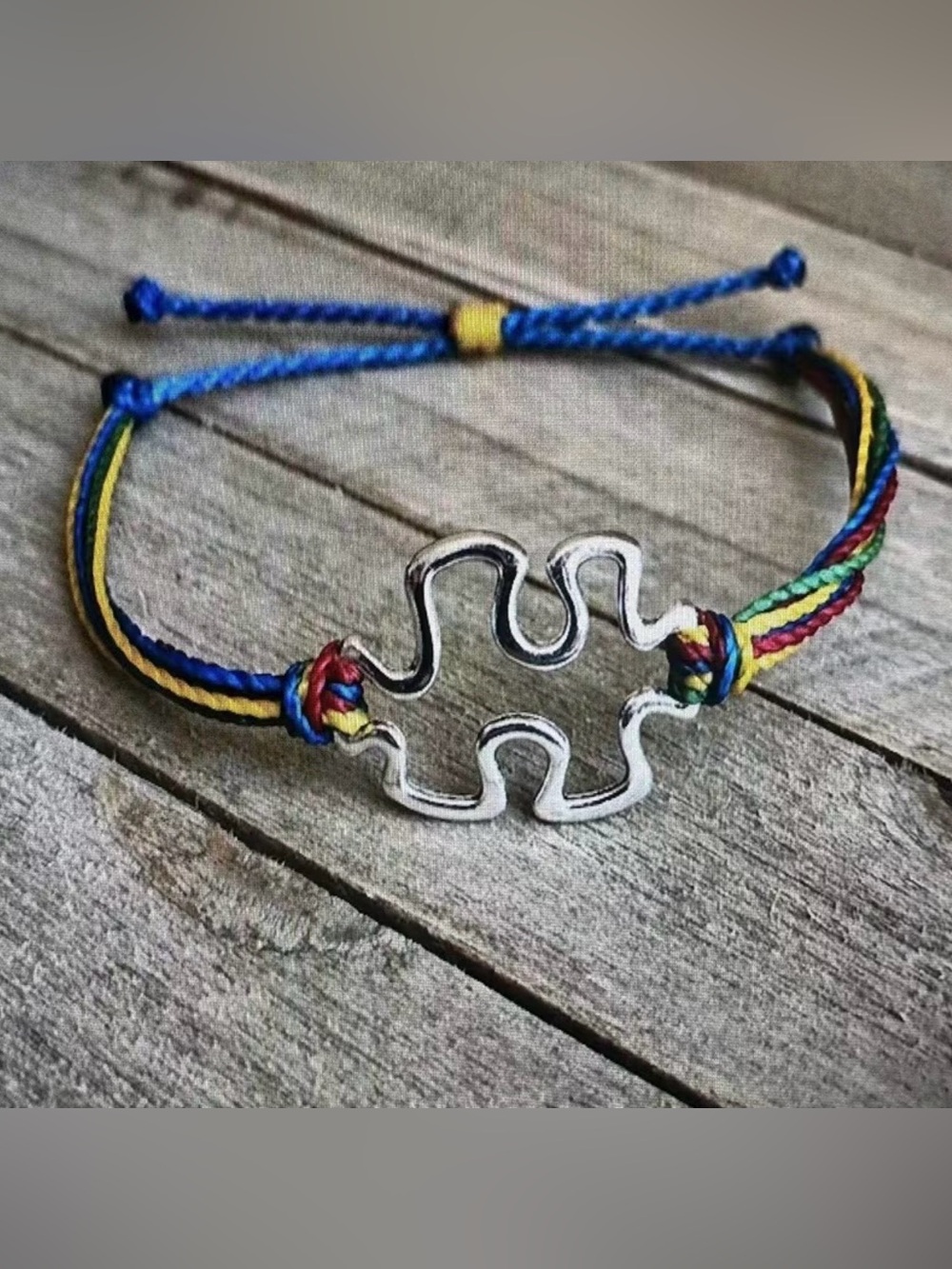 Autism awareness 🧩 Adjustable Cord Bracelet